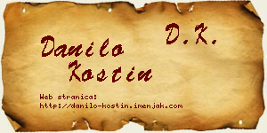 Danilo Kostin vizit kartica